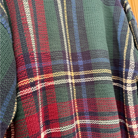 Vintage Croft & Barrow Cotton Crewneck Plaid Unisex Grandpa Sweater / medium - Picture 8 of 9